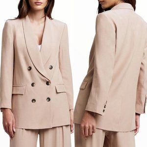 L'Agence Jayda Blazer Double-Breasted Coat Jacket Tan Women's Size 2